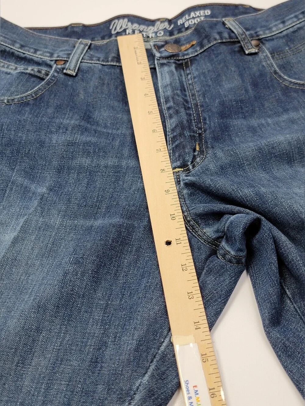 Wrangler Retro Jeans Mens 36X32 Relaxed Boot Western Cowboy Blue Denim Dark